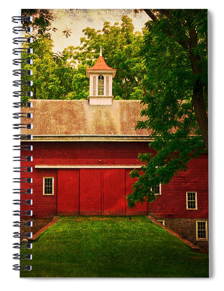 Barn Spiral Notebook featuring the photograph Tinicum Barn in Summer by Debra Fedchin