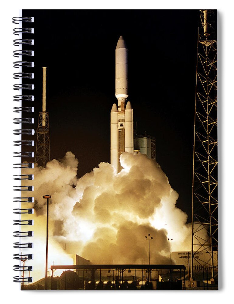 Astronomy Spiral Notebook featuring the photograph Titan Ivb Launch by Science Source