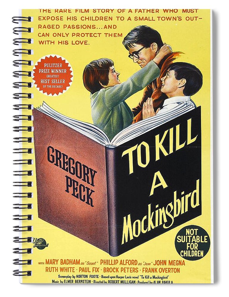 Movie Poster Spiral Notebook featuring the photograph To Kill a Mockingbird - 1962 by Georgia Clare