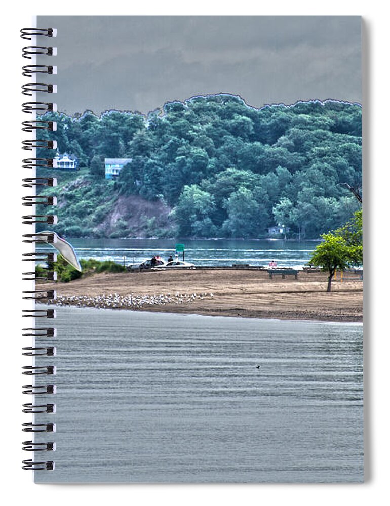 Sea Gull Spiral Notebook featuring the photograph To The Beach by William Norton