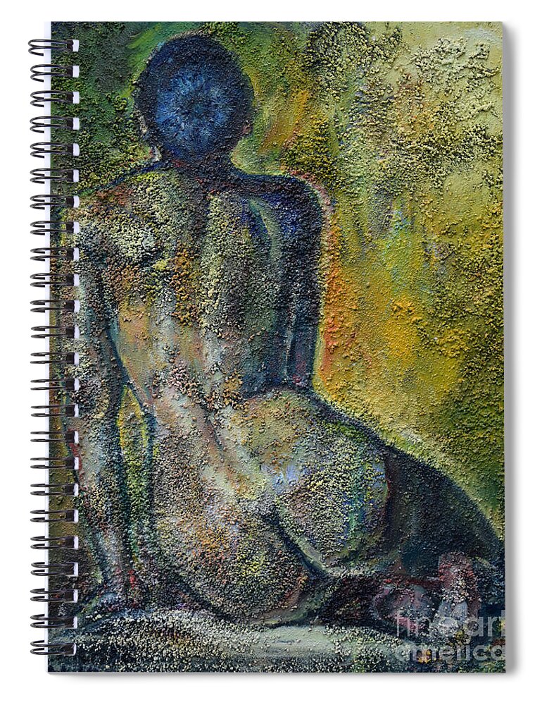 Raija Merila Spiral Notebook featuring the painting To The Light by Raija Merila