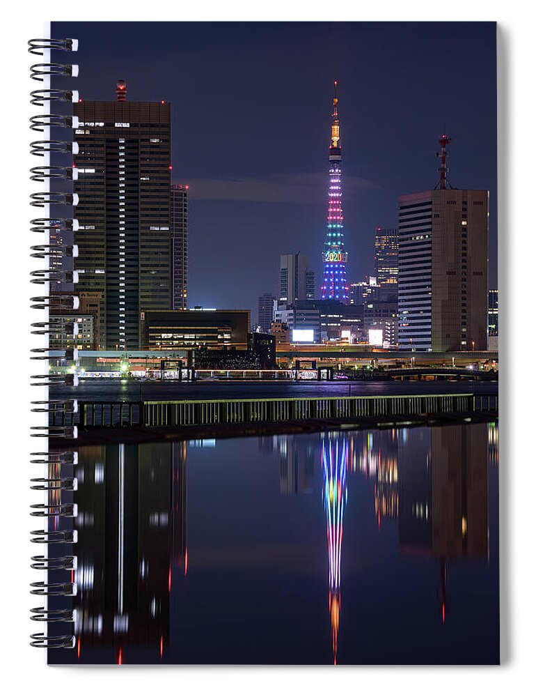 Tokyo Tower Spiral Notebook featuring the photograph Tokyo Christmas by Jason Arney