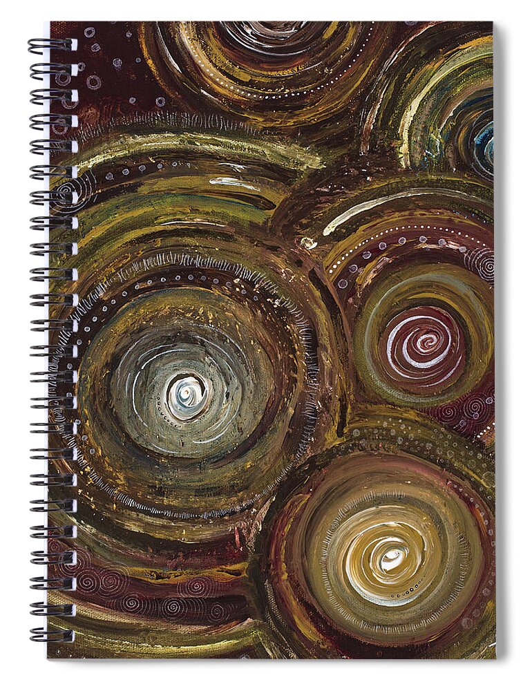 Circles Spiral Notebook featuring the painting Too Much Coffee by Tanielle Childers