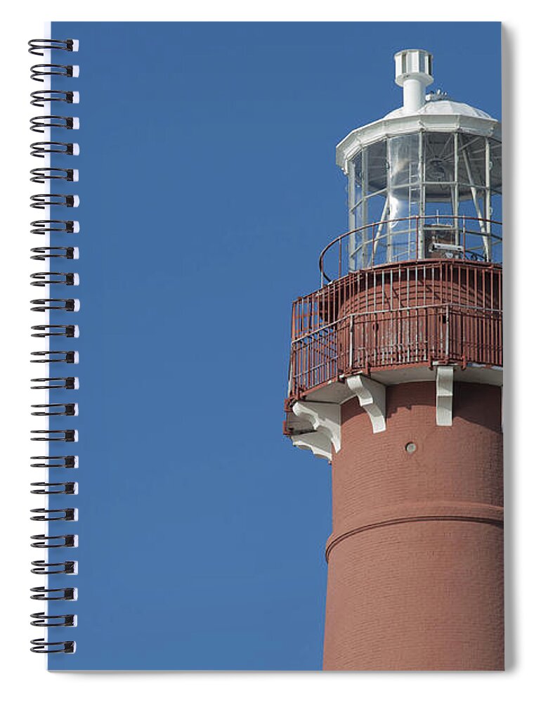 Top Of Old Barney Barnegat Lighthouse Spiral Notebook featuring the photograph Top of Old Barney Barnegat Lighthouse by Terry DeLuco
