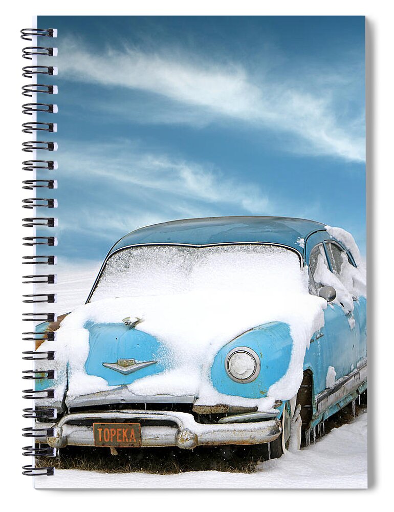 Blue Spiral Notebook featuring the photograph Topeka Blues by Christopher McKenzie