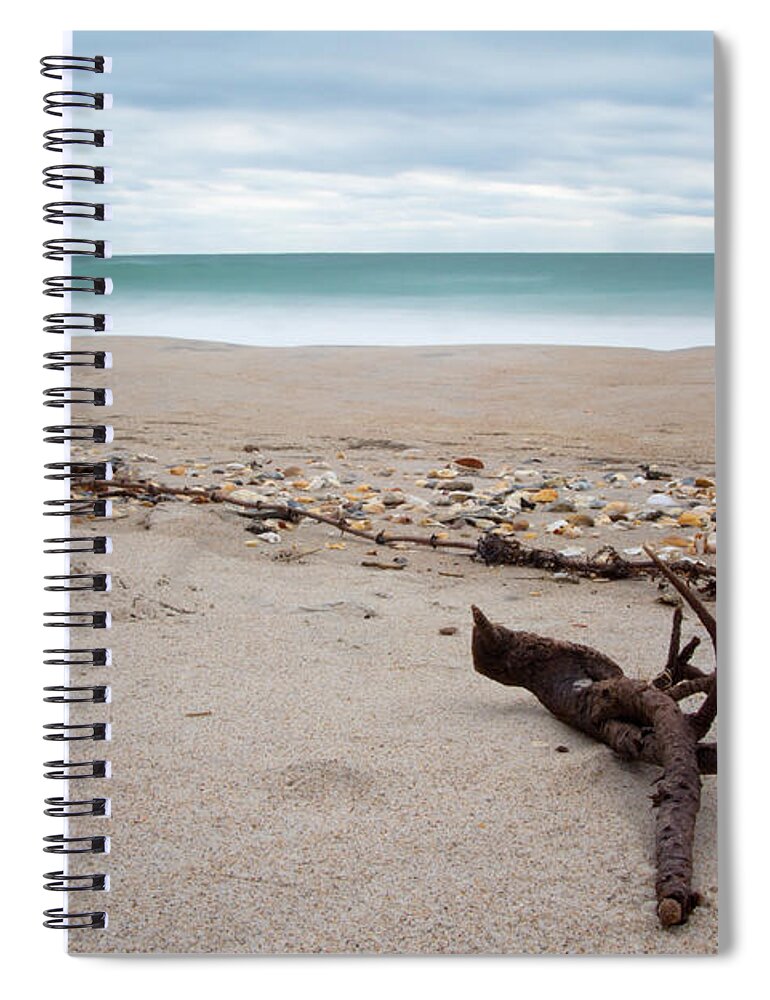Driftwood Spiral Notebook featuring the photograph Topsail Island Driftwood by Shane Holsclaw