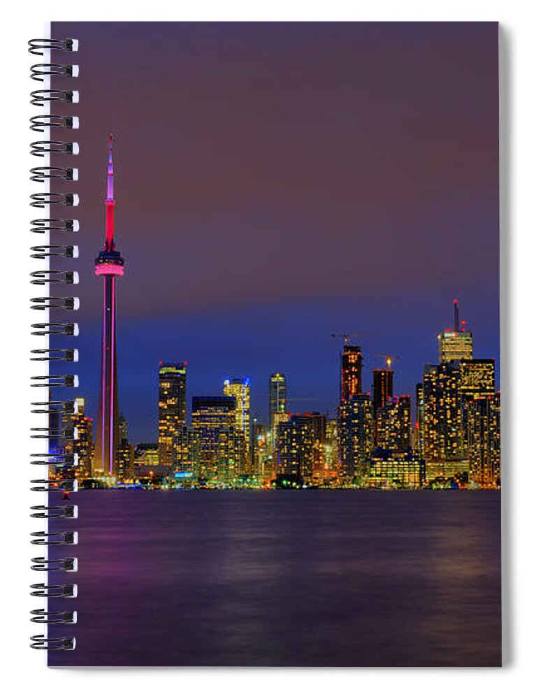 Nina Stavlund Spiral Notebook featuring the photograph Toronto by Night... by Nina Stavlund