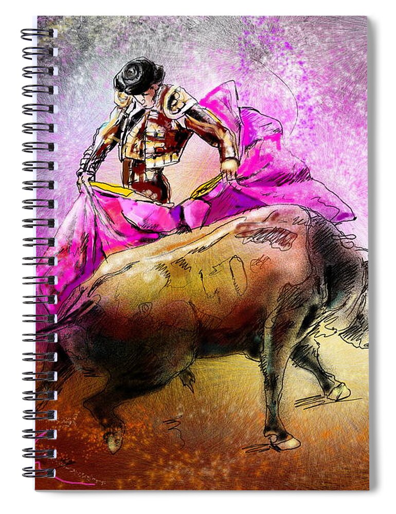 Animals Spiral Notebook featuring the painting Toroscape 38 by Miki De Goodaboom