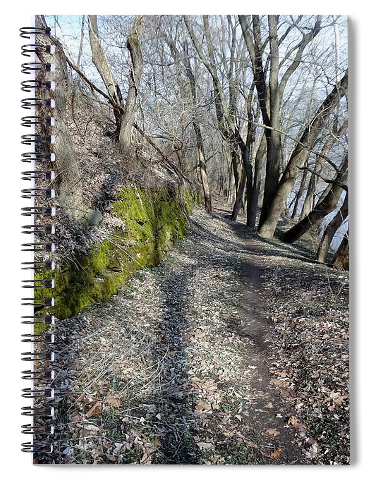 Green Spiral Notebook featuring the photograph Touch of Green by Michael Porchik