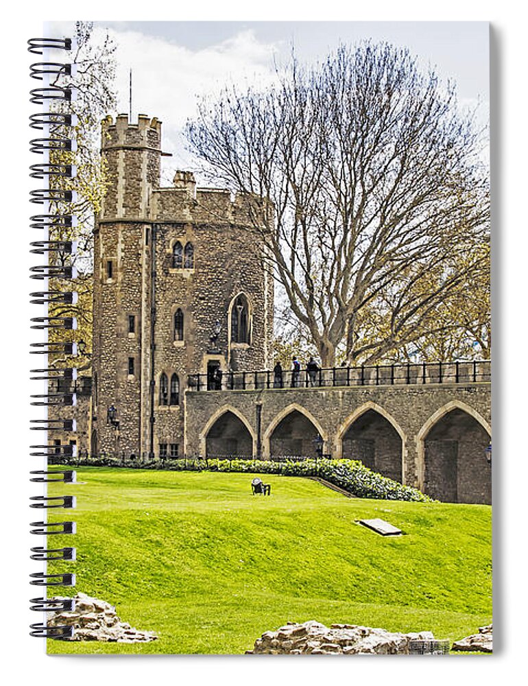 Travel Europe Spiral Notebook featuring the photograph Tower Bridge and London Tower by Elvis Vaughn
