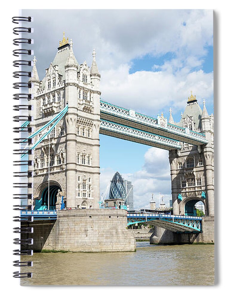 Tranquility Spiral Notebook featuring the photograph Tower Bridge And River Thames, London by John Harper