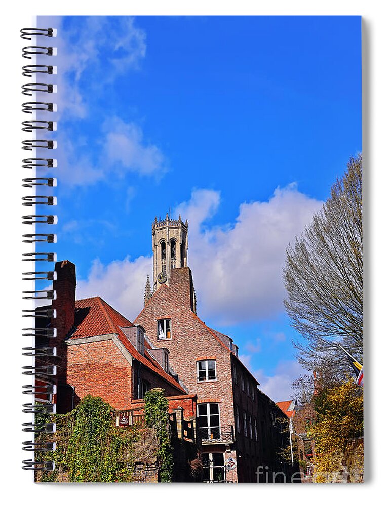 Travel Spiral Notebook featuring the photograph Tower on the Canal by Elvis Vaughn