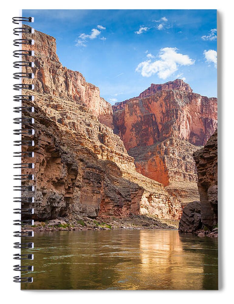 America Spiral Notebook featuring the photograph Towering Walls by Inge Johnsson