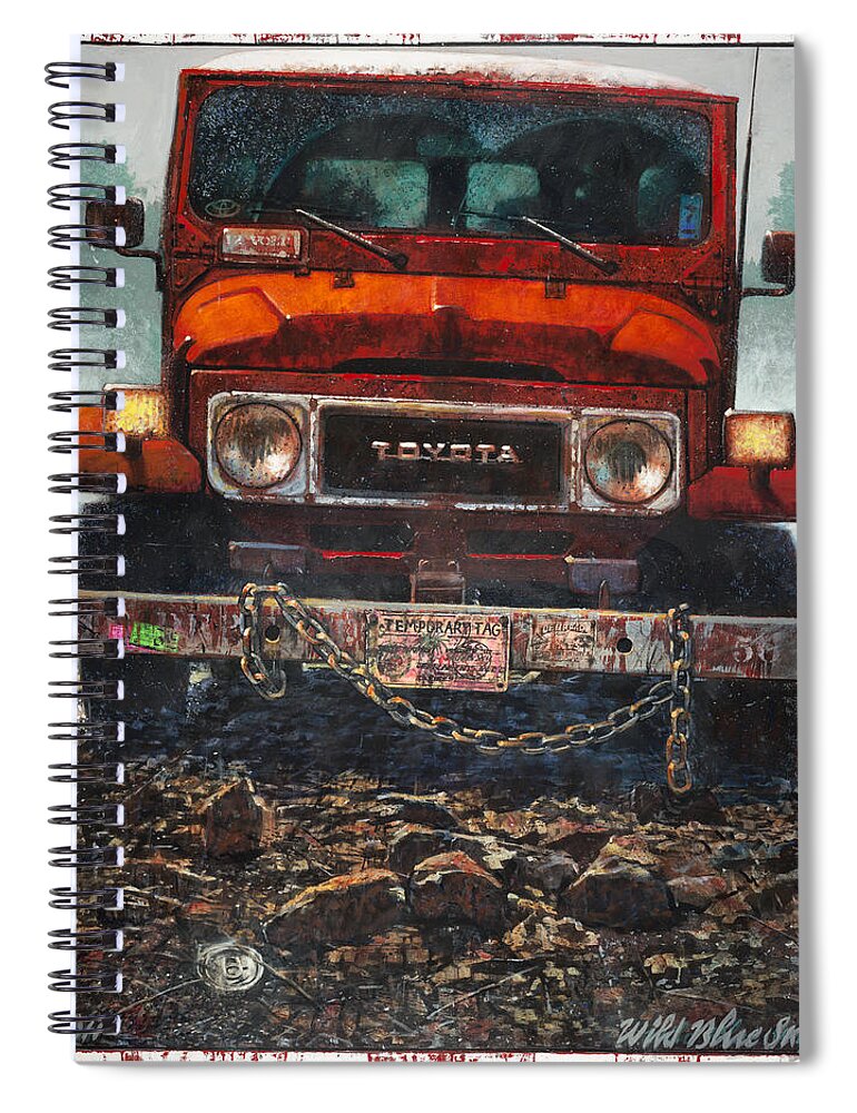 Toyota Spiral Notebook featuring the painting Toyota by Blue Sky