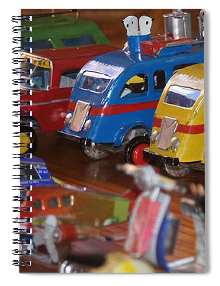 Prott Spiral Notebook featuring the photograph toys made of waste in Madagascar 1 by Rudi Prott