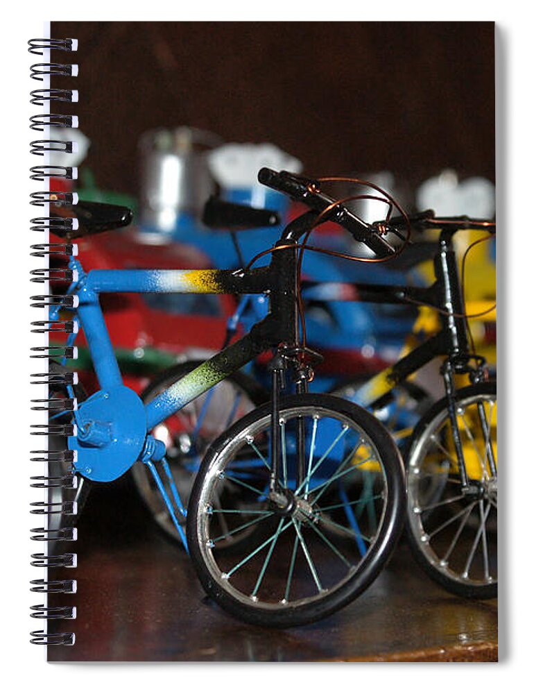 Prott Spiral Notebook featuring the photograph toys made of waste in Madagascar 2 by Rudi Prott