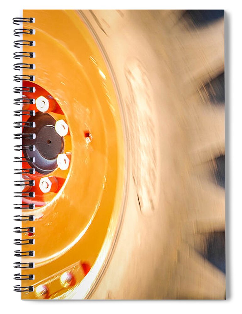 Tractor Spiral Notebook featuring the photograph Tractor Tire by Grace Grogan