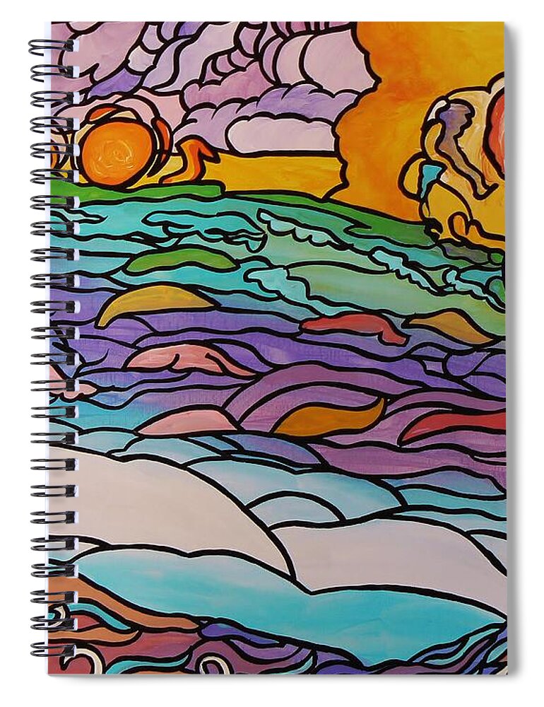 Tragic Spiral Notebook featuring the painting Tragic by Barbara St Jean