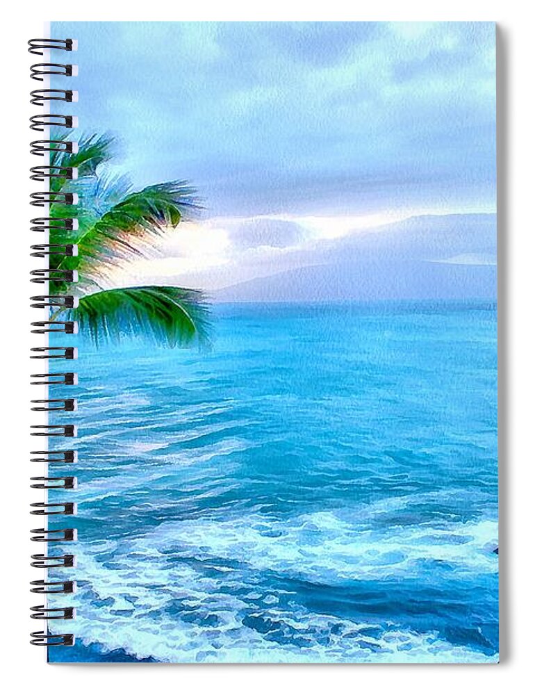 Beach Spiral Notebook featuring the photograph Tranquil Escape by Krissy Katsimbras