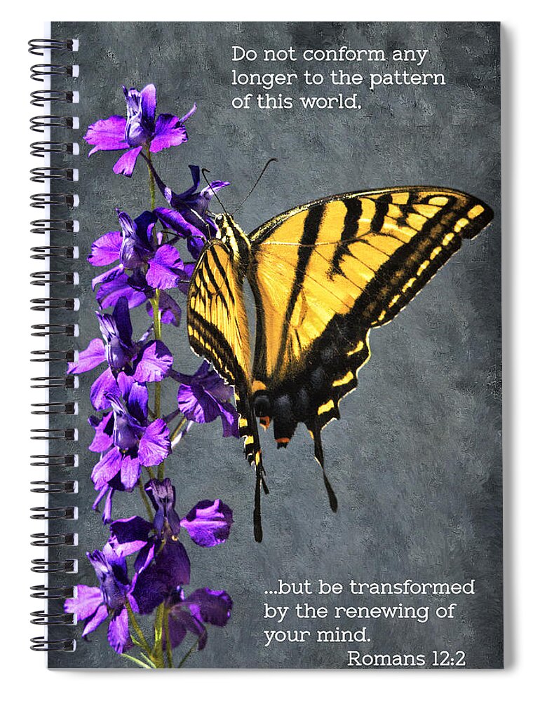 Butterfly Spiral Notebook featuring the photograph Transformation by Priscilla Burgers