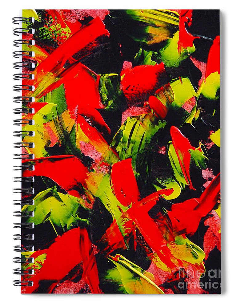 Black Spiral Notebook featuring the painting Transitions III by Dean Triolo