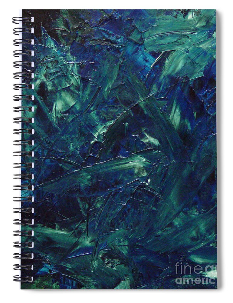 Abstract Spiral Notebook featuring the painting Transtions XI by Dean Triolo