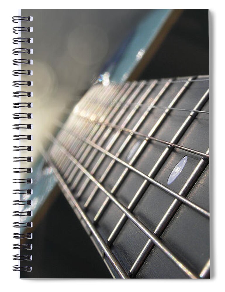 Guitar Spiral Notebook featuring the photograph Traveler Of Time And Space by Laura Fasulo
