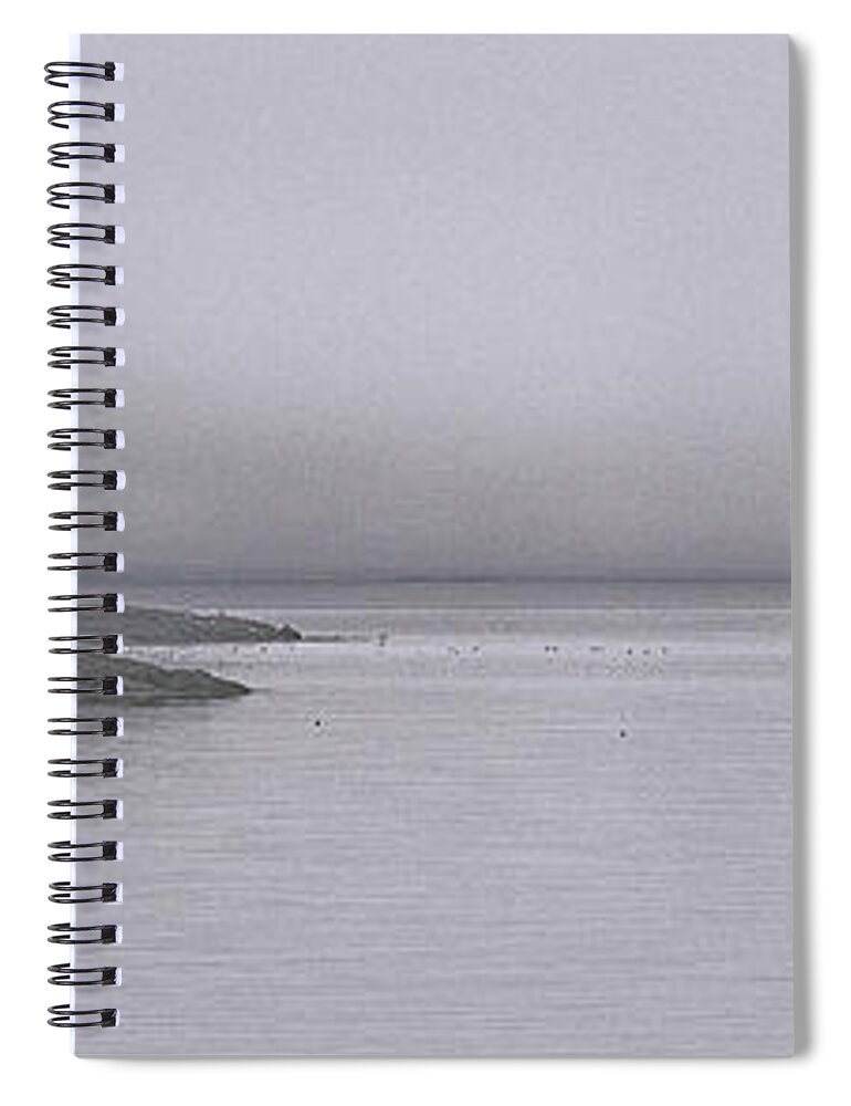 Trawler Spiral Notebook featuring the photograph Trawler in Fog by Marty Saccone