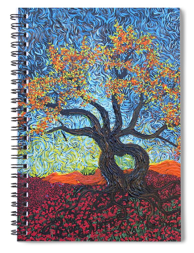 Impressionism Spiral Notebook featuring the painting Tree Of Heart by Stefan Duncan