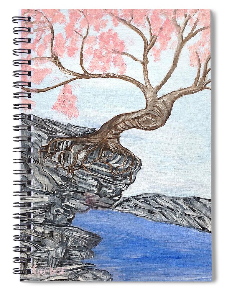 One Tree Spiral Notebook featuring the painting Tree of Life # 2 by Suzanne Surber