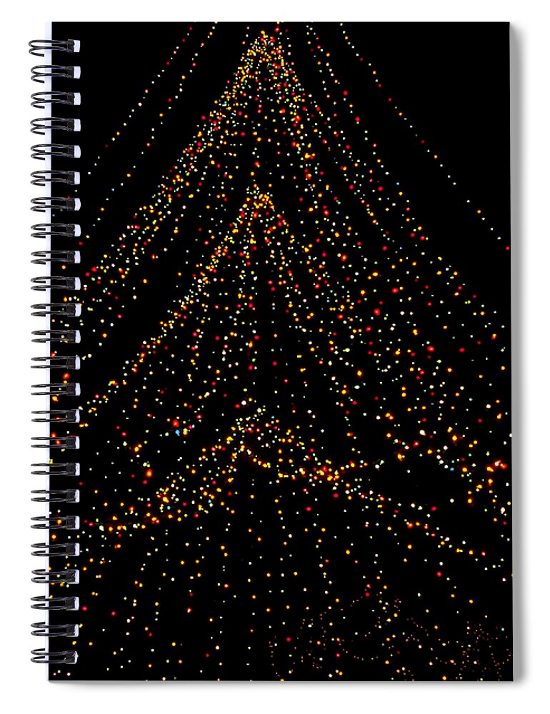 Christmas Spiral Notebook featuring the photograph Tree of Lights by Christi Kraft