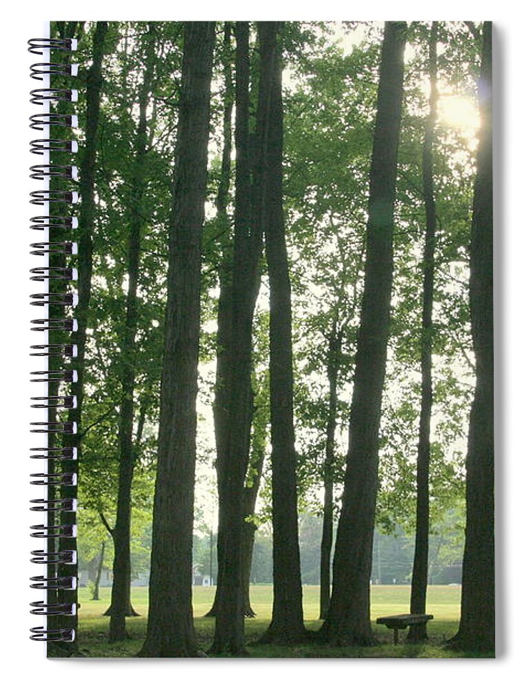 Kent Spiral Notebook featuring the photograph KSU Ashtabula Campus Park #1 by Valerie Collins
