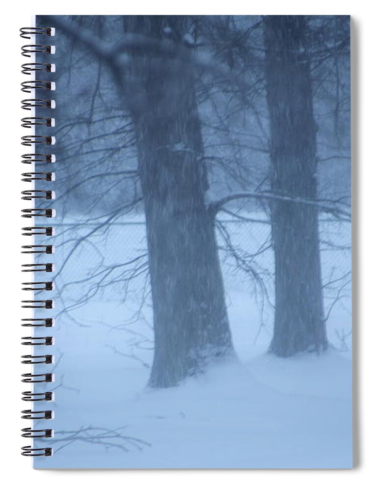 Trees Spiral Notebook featuring the photograph Trees in Snow by Valerie Collins