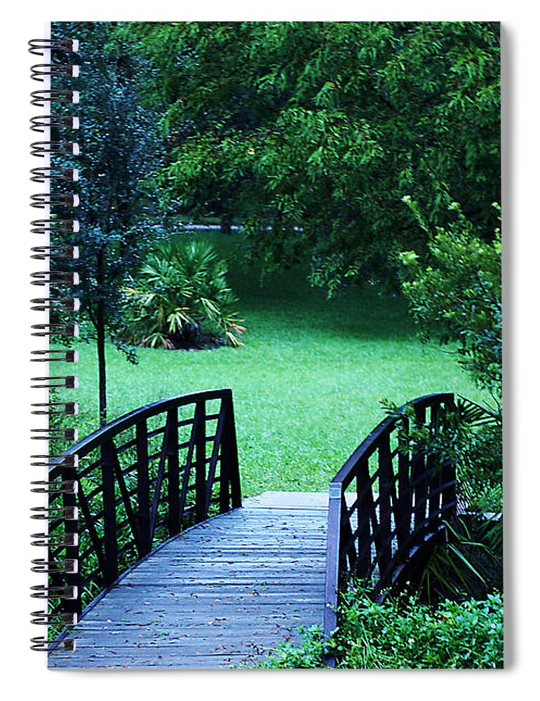 Bridge Spiral Notebook featuring the painting Trestle to Garden by Chauncy Holmes