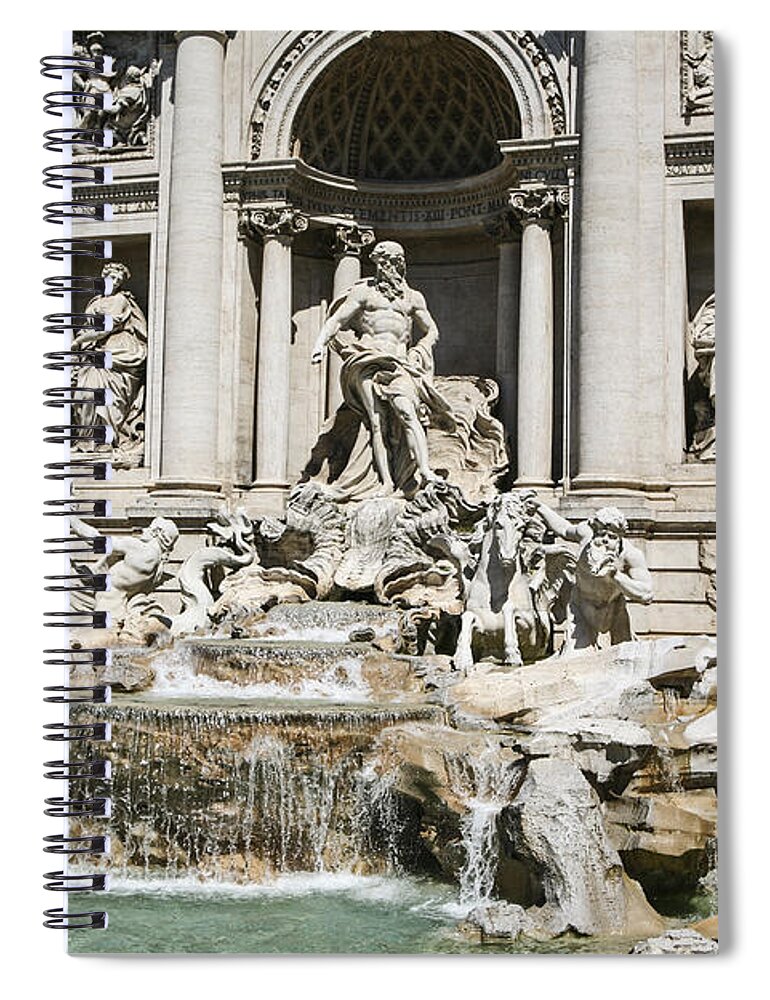 Italy 2014 Spiral Notebook featuring the photograph Trevi Fountain by Eric Swan