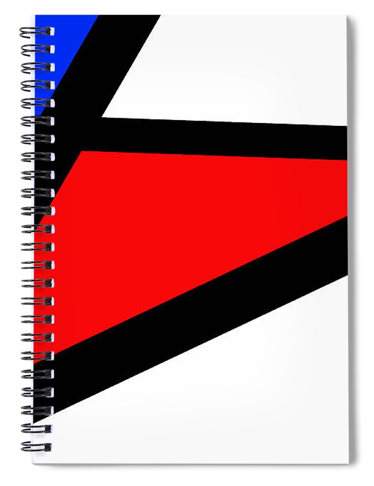 Richard Reeve Spiral Notebook featuring the digital art Triangularism II by Richard Reeve