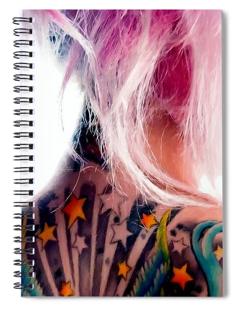 Tattoo Girl Spiral Notebook featuring the digital art Tribute to Suicide Girls 3 by Gabriel T Toro