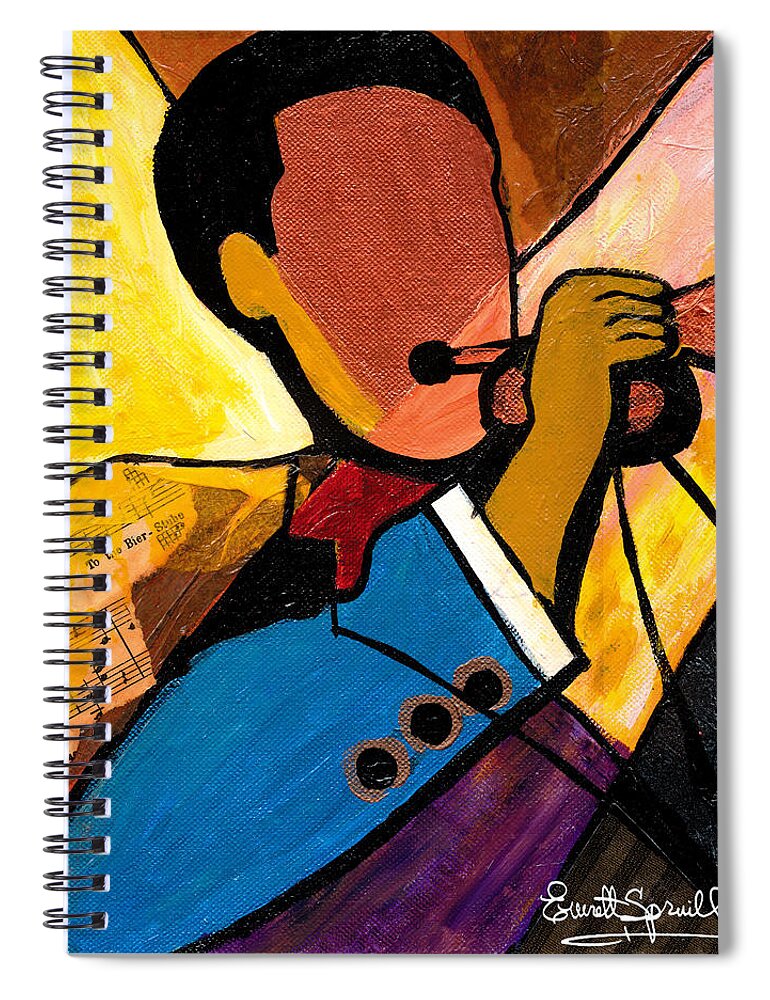 Everett Spruill Spiral Notebook featuring the painting Trip Trio 1 of 3 by Everett Spruill