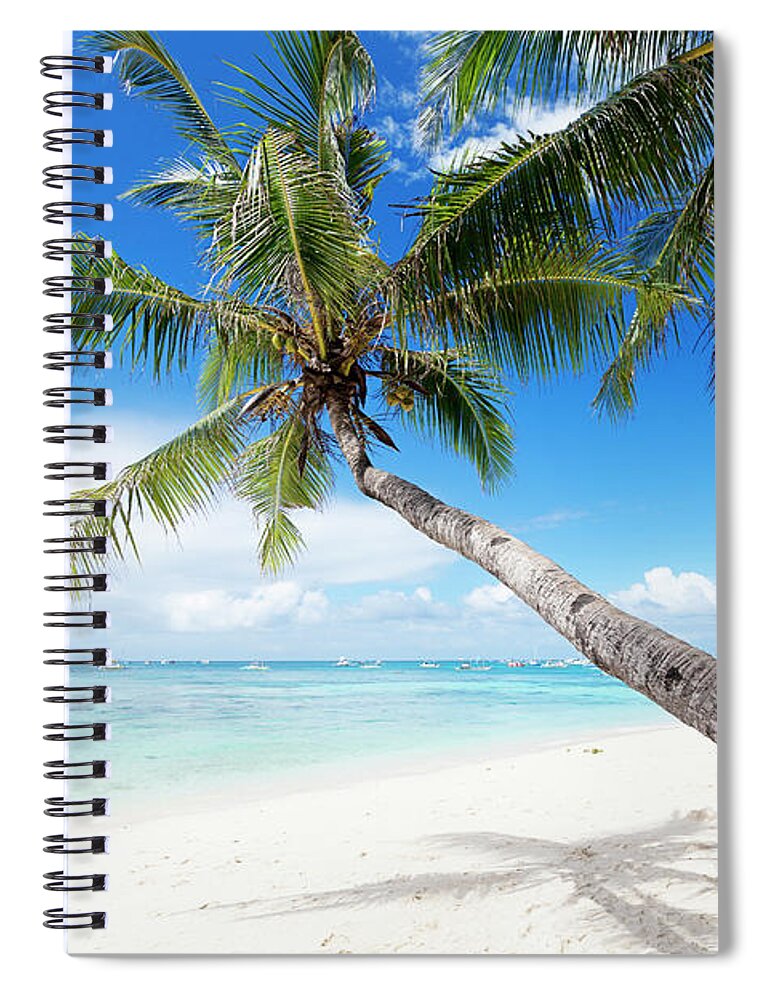 Water's Edge Spiral Notebook featuring the photograph Tropical White Sand Beach by 35007