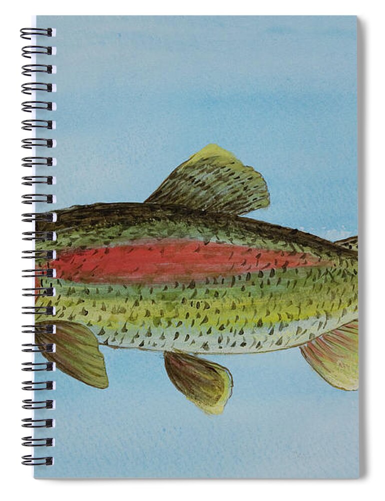 Fish Spiral Notebook featuring the painting Trout by Darice Machel McGuire