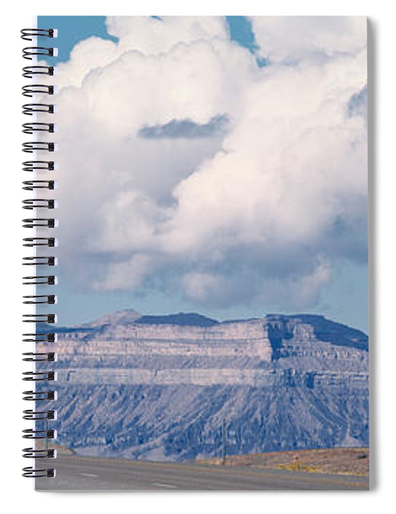 Photography Spiral Notebook featuring the photograph Truck On The Road, Interstate 70, Green by Panoramic Images