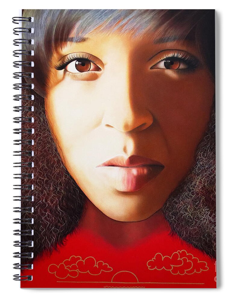 True Beauty Spiral Notebook featuring the painting True Beauty #3 by Malinda Prud'homme