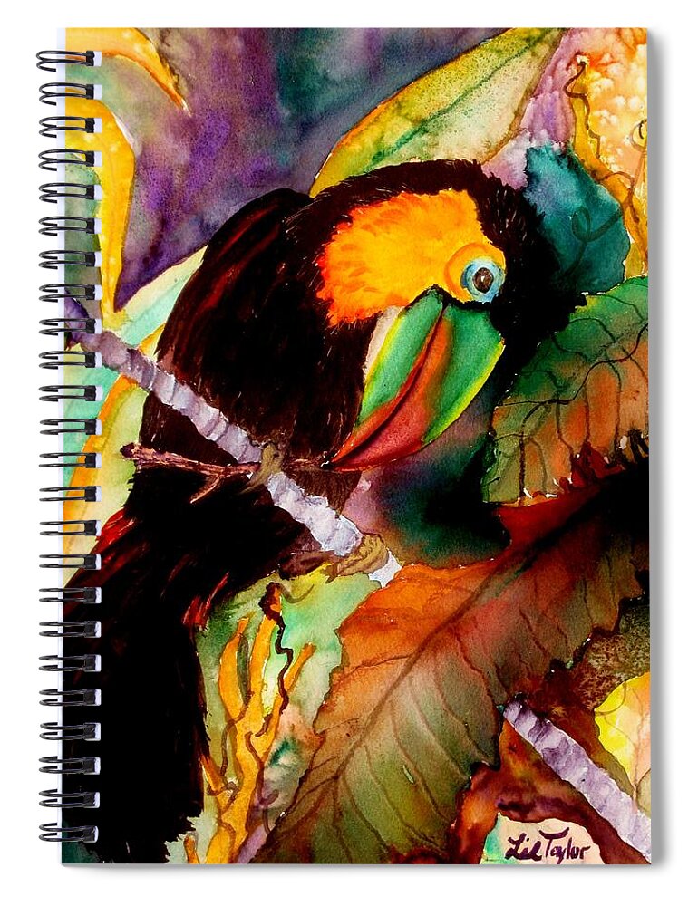 Toucan Spiral Notebook featuring the painting Tu Can Toucan by Lil Taylor