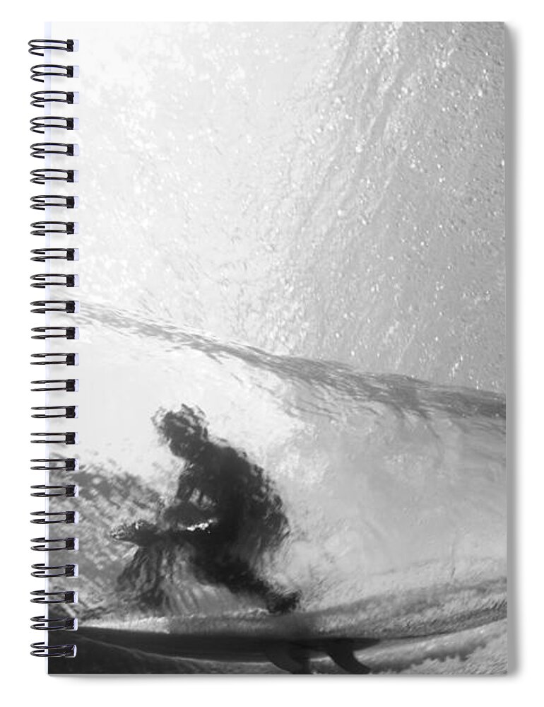 Surf Spiral Notebook featuring the photograph Tube Time by Sean Davey