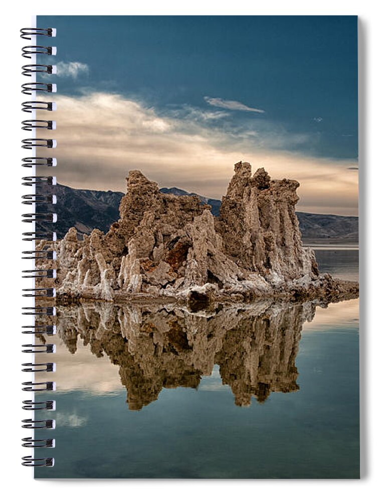 Lake Spiral Notebook featuring the photograph Tufa Reflections by Cat Connor