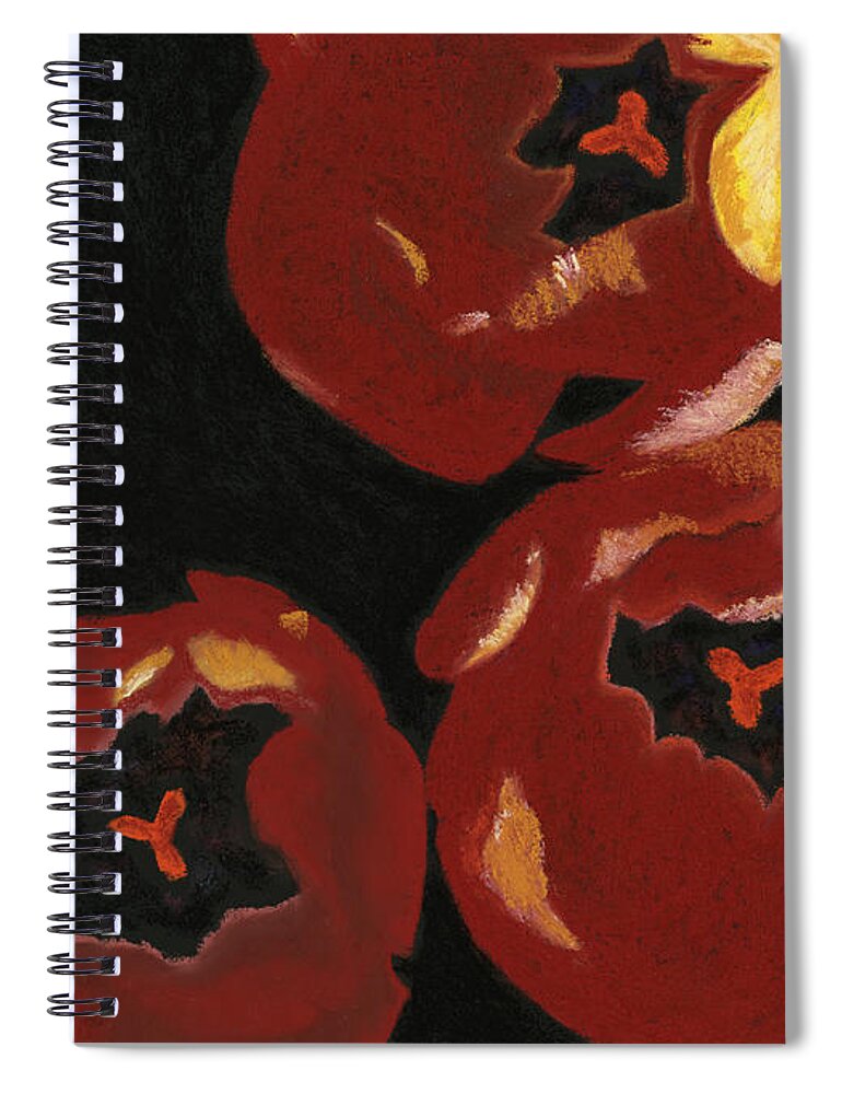 Tulips Spiral Notebook featuring the painting Tulip Celebration by Ginny Neece
