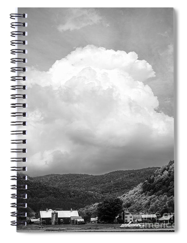 Vermont Spiral Notebook featuring the photograph Tunbridge Vermont Storm Cloud Open Edition by Edward Fielding