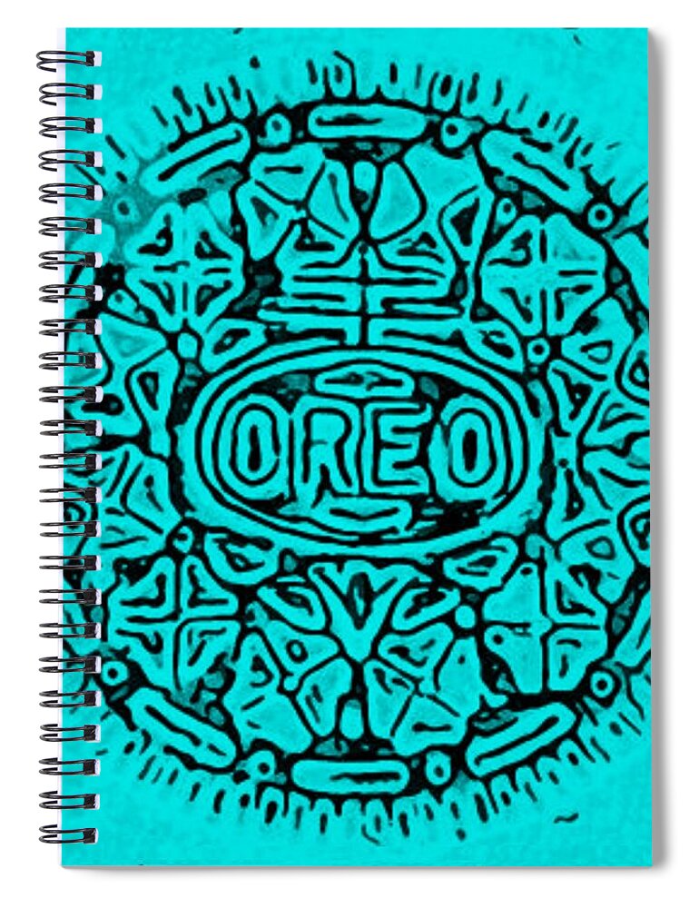 Oreo Spiral Notebook featuring the photograph Turquoise Oreo by Rob Hans