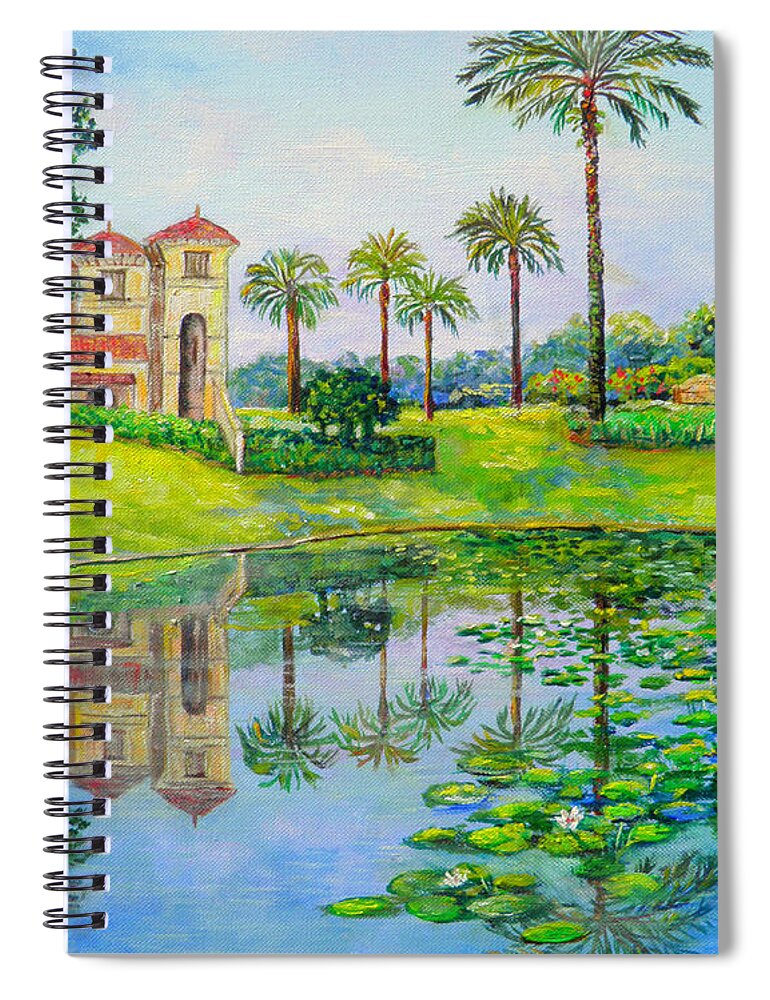 Florida Spiral Notebook featuring the painting Tuscana Reflection by Lou Ann Bagnall