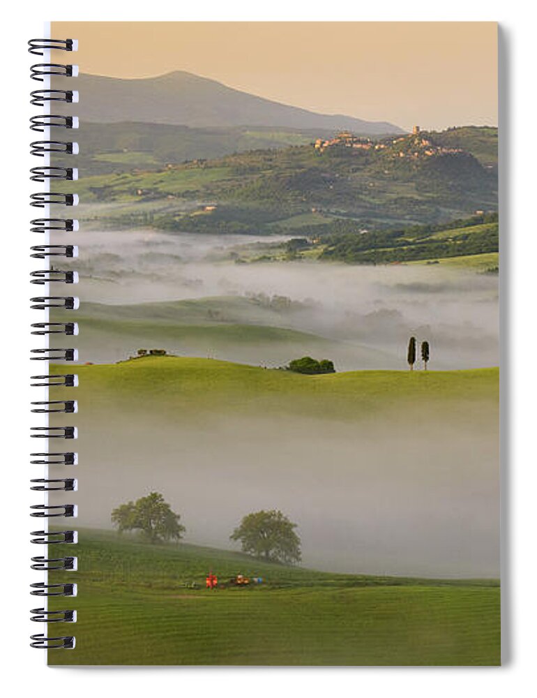 Tranquility Spiral Notebook featuring the photograph Tuscany-6631 by Mario Eder